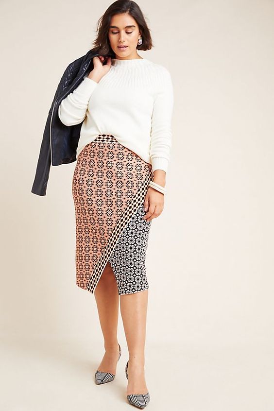 Pencil skirt + French Tuck Sweater