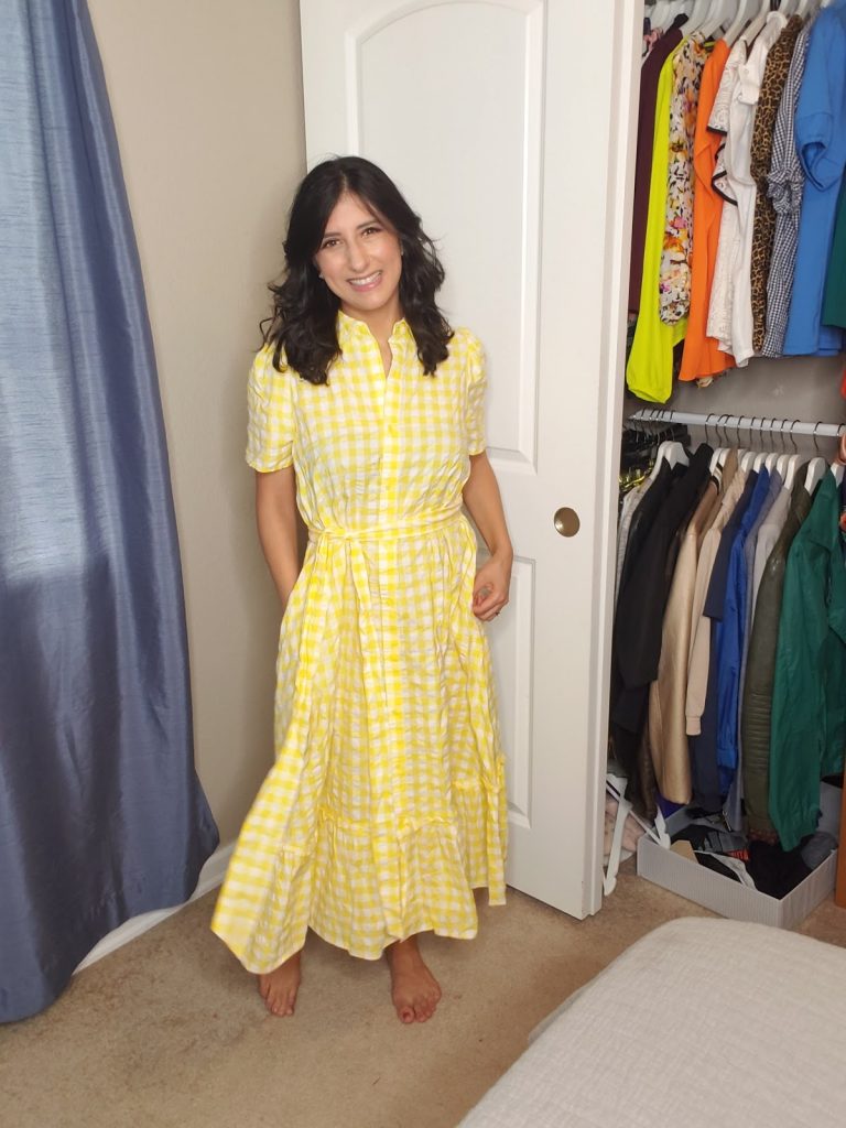 Gingham Puff Sleeve Shirt Dress by Lisa Marie Fernandez for Target
